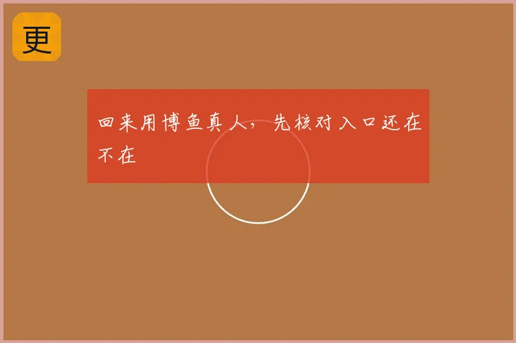 回来用博鱼真人,先核对入口还在不在